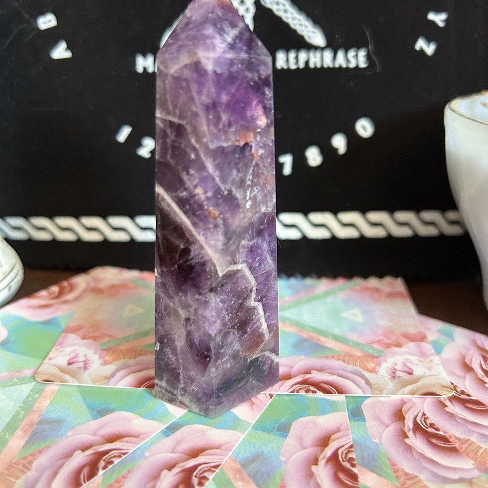 Dream Amethyst Crystal Tower - Purple Crystal Home Accent - Picture 8 of 10